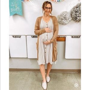 Striped maternity dress